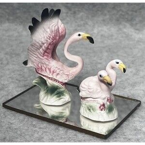 Vintage‎ Miniature Pink Flamingo Porcelain Tropical Bird Hagen Renaker ? Japan ?